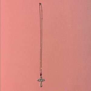 Moissanite Cross Pendant Necklace